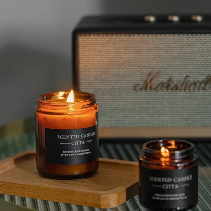Luxury Perfume Candle Scented Candles Aromatherapy Bathroom Flowers Soy Wax Fragrance Gift Set Wholesale In Glass Jar With Lid - Image 4