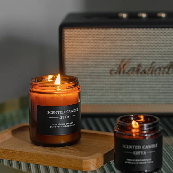 Luxury Perfume Candle Scented Candles Aromatherapy Bathroom Flowers Soy Wax Fragrance Gift Set Wholesale In Glass Jar With Lid - Image 4