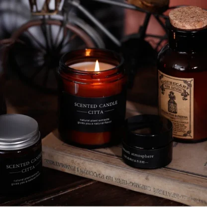 Luxury Perfume Candle Scented Candles Aromatherapy Bathroom Flowers Soy Wax Fragrance Gift Set Wholesale In Glass Jar With Lid - Image 2