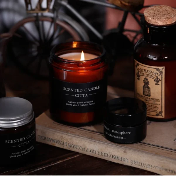 Luxury Perfume Candle Scented Candles Aromatherapy Bathroom Flowers Soy Wax Fragrance Gift Set Wholesale In Glass Jar With Lid - Image 2