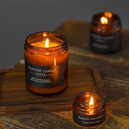 Luxury Perfume Candle Scented Candles Aromatherapy Bathroom Flowers Soy Wax Fragrance Gift Set Wholesale In Glass Jar With Lid - Image 3