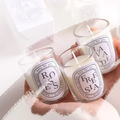 Scented Aromatic Candles Guest Gift Candles Lot Wedding Candles White in Glass Jars Luxury Candle for Home Decor - Image 3
