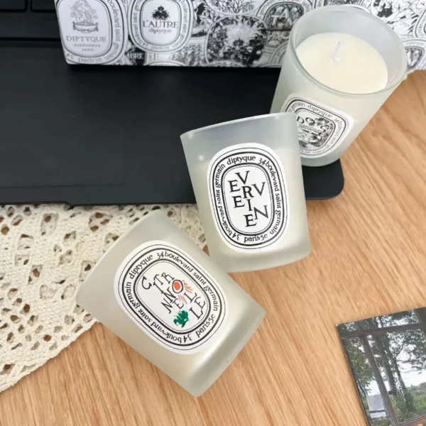 3PC Aromatherapy Candle Fig Roes Aromatherapy Diffuser Household Bedroom Sleep Aid Candle Home Decoration Christmas Gift - Image 4