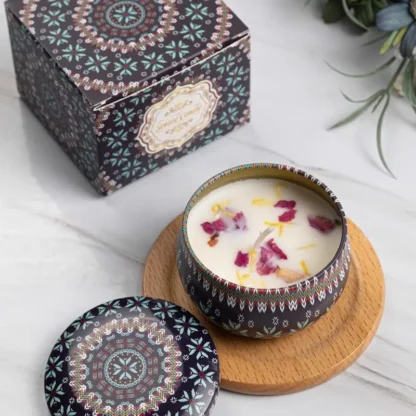 1/4PCS Vintage Scented Candles Soy Wax Candle Jars Flower Fragrance Scent Candle Wedding Ceremony Birthday Gifts Home Decoration - Image 3