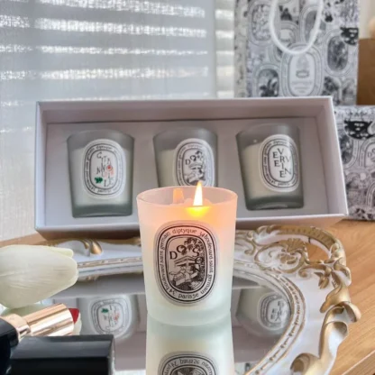3PC Aromatherapy Candle Fig Roes Aromatherapy Diffuser Household Bedroom Sleep Aid Candle Home Decoration Christmas Gift - Image 6