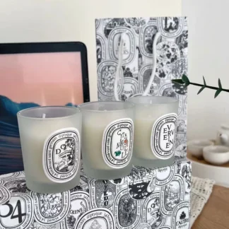 3PC Aromatherapy Candle Fig Roes Aromatherapy Diffuser Household Bedroom Sleep Aid Candle Home Decoration Christmas Gift