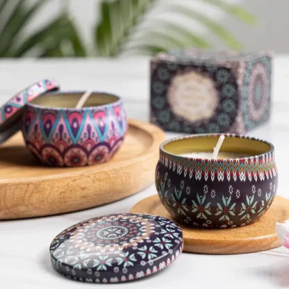 1/4PCS Vintage Scented Candles Soy Wax Candle Jars Flower Fragrance Scent Candle Wedding Ceremony Birthday Gifts Home Decoration - Image 4