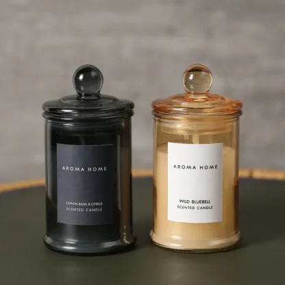 Ins Style Vintage Glass Jar Scented Candle Essential Oils Soy Wax Candle Aromatherapy Home Decoration Birthday Xmas Gift - Image 2