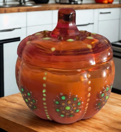 16 oz Pumpkin Pie Scented Fluorescent Crystal Candle - Image 6