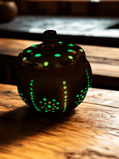 16 oz Pumpkin Pie Scented Fluorescent Crystal Candle - Image 4
