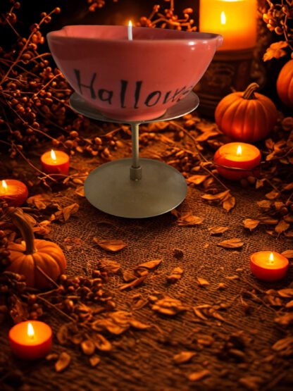 🎃 Halloween Pumpkin Pie Candle – Soy Wax, Decorative Wax Toppings - Image 4