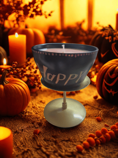 Halloween Mood Candle – Pumpkin Pie Scented, Hand-Poured & Uniquely Decorated - Image 4