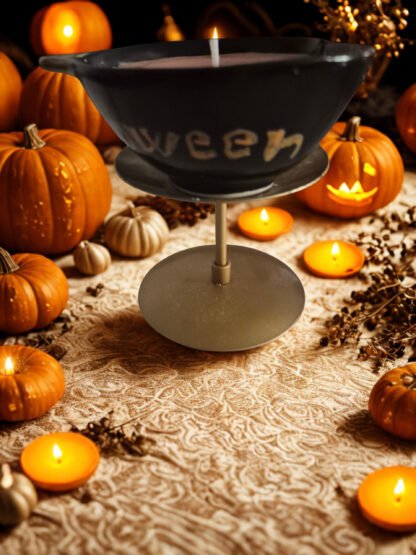 🎃 Hand-Painted Halloween Candle – Pumpkin Pie Scent (7 oz) - Image 4