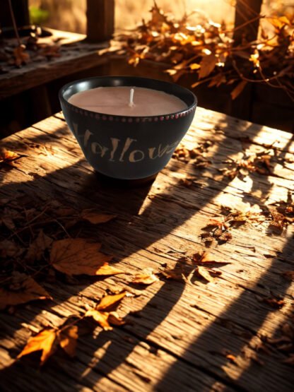 Halloween Mood Candle – Pumpkin Pie Scented, Hand-Poured & Uniquely Decorated - Image 5